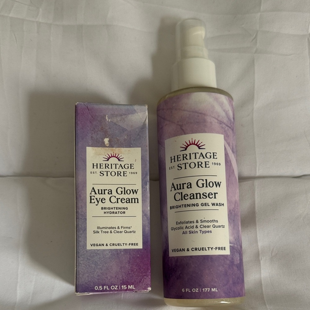 Heritage Aura Glow Cleanser & Eye Cream - Purple